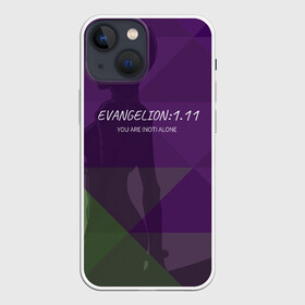 Чехол для iPhone 13 mini с принтом Evangelion: 1.11 ,  |  | Тематика изображения на принте: eva | evangelion | rei | you are not alone | девушка | ева | евангелион | рей | ты не один | тян