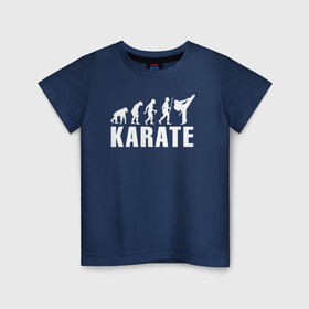Детская футболка хлопок с принтом Karate Evolution , 100% хлопок | круглый вырез горловины, полуприлегающий силуэт, длина до линии бедер | боевое искусство | боец | карате | каратэ | каратэ боец | каратэ воин | каратэ до | карте кёкусинкай | кёкусинкай | киокусинкай | пустая рука | путь пустой руки | рука тан | самооборона