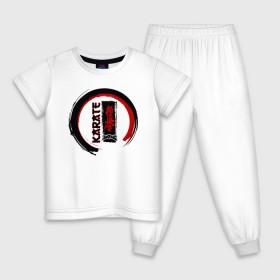 Детская пижама хлопок с принтом Karate Kyokushinkai , 100% хлопок |  брюки и футболка прямого кроя, без карманов, на брюках мягкая резинка на поясе и по низу штанин
 | 
