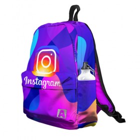 Рюкзак 3D с принтом Instagram Exclusive , 100% полиэстер | лямки с регулируемой длиной, сверху петелька, чтобы рюкзак можно было повесить на вешалку. Основное отделение закрывается на молнию, как и внешний карман. Внутри два дополнительных кармана, один из которых закрывается на молнию. По бокам два дополнительных кармашка | Тематика изображения на принте: insta | instagram | instagramm | social | видео | инста | инстаграм | инстаграмм | приложение | социальная сеть | фото