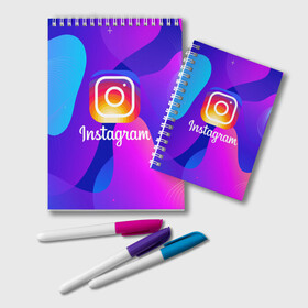 Блокнот с принтом Instagram Exclusive , 100% бумага | 48 листов, плотность листов — 60 г/м2, плотность картонной обложки — 250 г/м2. Листы скреплены удобной пружинной спиралью. Цвет линий — светло-серый
 | Тематика изображения на принте: insta | instagram | instagramm | social | видео | инста | инстаграм | инстаграмм | приложение | социальная сеть | фото