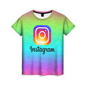 Женская футболка 3D с принтом INSTAGRAM 2020 , 100% полиэфир ( синтетическое хлопкоподобное полотно) | прямой крой, круглый вырез горловины, длина до линии бедер | insta | instagram | instagramm | social | видео | инста | инстаграм | инстаграмм | приложение | социальная сеть | фото