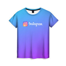 Женская футболка 3D с принтом INSTAGRAM GRADIENT , 100% полиэфир ( синтетическое хлопкоподобное полотно) | прямой крой, круглый вырез горловины, длина до линии бедер | insta | instagram | instagramm | social | видео | инста | инстаграм | инстаграмм | приложение | социальная сеть | фото