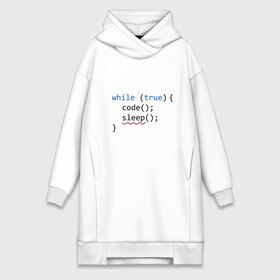 Платье-худи хлопок с принтом Code   sleep ,  |  | c | c++ | code | coder | computer | hacker | java | programm | tag | жизнь | код | кодер | программа | программист | сон | хакер | хочу спать
