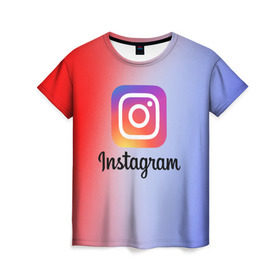 Женская футболка 3D с принтом INSTAGRAM , 100% полиэфир ( синтетическое хлопкоподобное полотно) | прямой крой, круглый вырез горловины, длина до линии бедер | insta | instagram | instagramm | social | видео | инста | инстаграм | инстаграмм | приложение | социальная сеть | фото