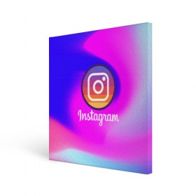 Холст квадратный с принтом INSTAGRAM , 100% ПВХ |  | insta | instagram | instagramm | social | видео | инста | инстаграм | инстаграмм | приложение | социальная сеть | фото