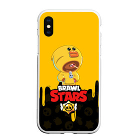 Чехол для iPhone XS Max матовый с принтом BRAWL STARS SALLY LEON , Силикон | Область печати: задняя сторона чехла, без боковых панелей | brawl stars | crow | leon | leon shark | sally leon | shark | stars | акула | берли | ворон | леон | леон акула | спайк | эль примо