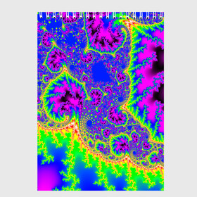 Скетчбук с принтом NEON&ACID , 100% бумага
 | 48 листов, плотность листов — 100 г/м2, плотность картонной обложки — 250 г/м2. Листы скреплены сверху удобной пружинной спиралью | Тематика изображения на принте: abstract | abstraction | texture | абстракция | геометрия | иллюзия | обман зрения | оптический узор | текстура