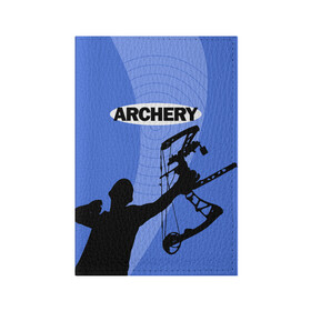 Обложка для паспорта матовая кожа с принтом Archery , натуральная матовая кожа | размер 19,3 х 13,7 см; прозрачные пластиковые крепления | archer | archery | bow | bow hunter | bowhunter | лук | лучник | стрельба из лука