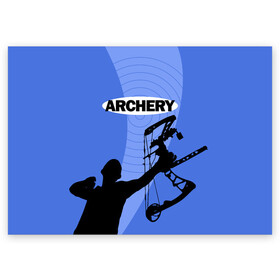 Поздравительная открытка с принтом Archery , 100% бумага | плотность бумаги 280 г/м2, матовая, на обратной стороне линовка и место для марки
 | archer | archery | bow | bow hunter | bowhunter | лук | лучник | стрельба из лука