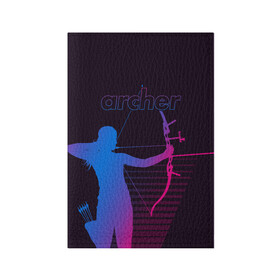 Обложка для паспорта матовая кожа с принтом Archer , натуральная матовая кожа | размер 19,3 х 13,7 см; прозрачные пластиковые крепления | archer | archery | bow | bow hunter | bowhunter | лук | лучник | стрельба из лука