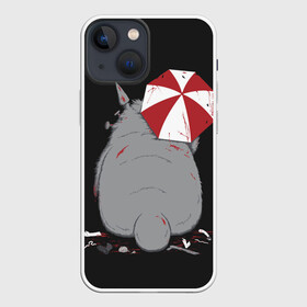 Чехол для iPhone 13 mini с принтом Тоторо и Umbrella Corp. ,  |  | anime | hayao miyazaki | japanese | meme | miyazaki | piano | studio ghibli | tokyo | totoro | гибли | котобус | мой | сосед | сусуватари | тонари | тоторо | хаяо миядзаки