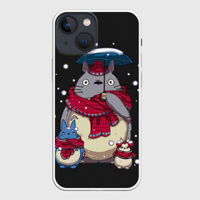 Чехол для iPhone 13 mini с принтом My Neighbor Totoro зонт от снега ,  |  | Тематика изображения на принте: anime | hayao miyazaki | japanese | meme | miyazaki | piano | studio ghibli | tokyo | totoro | гибли | котобус | мой | сосед | сусуватари | тонари | тоторо | хаяо миядзаки