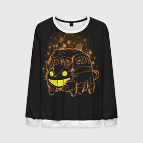 Мужской свитшот 3D с принтом My Neighbor Totoro оранжевый кот , 100% полиэстер с мягким внутренним слоем | круглый вырез горловины, мягкая резинка на манжетах и поясе, свободная посадка по фигуре | anime | hayao miyazaki | japanese | meme | miyazaki | piano | studio ghibli | tokyo | totoro | гибли | котобус | мой | сосед | сусуватари | тонари | тоторо | хаяо миядзаки