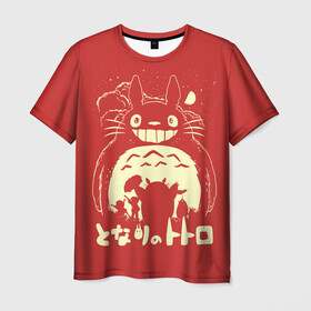 Мужская футболка 3D с принтом Totoro , 100% полиэфир | прямой крой, круглый вырез горловины, длина до линии бедер | anime | hayao miyazaki | japanese | meme | miyazaki | piano | studio ghibli | tokyo | totoro | гибли | котобус | мой | сосед | сусуватари | тонари | тоторо | хаяо миядзаки