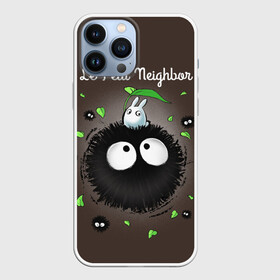 Чехол для iPhone 13 Pro Max с принтом My Neighbor Totoro кролик на микробе ,  |  | Тематика изображения на принте: anime | hayao miyazaki | japanese | meme | miyazaki | piano | studio ghibli | tokyo | totoro | гибли | котобус | мой | сосед | сусуватари | тонари | тоторо | хаяо миядзаки