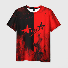 Мужская футболка 3D с принтом АлисА , 100% полиэфир | прямой крой, круглый вырез горловины, длина до линии бедер | alisa | rock | ussr | алиса | алиса группа | константин кинчев | рок | ссср
