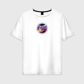 Женская футболка хлопок Oversize с принтом SPACE ROCKET , 100% хлопок | свободный крой, круглый ворот, спущенный рукав, длина до линии бедер
 | rocket | space | вселенная | космос | ракета | рисунок