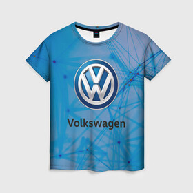 Женская футболка 3D с принтом Фольцваген , 100% полиэфир ( синтетическое хлопкоподобное полотно) | прямой крой, круглый вырез горловины, длина до линии бедер | gti | volkswagen | авто | автомобиль | гольф | машина | фольцваген