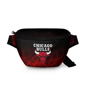 Поясная сумка 3D с принтом CHICAGO BULLS , 100% полиэстер | плотная ткань, ремень с регулируемой длиной, внутри несколько карманов для мелочей, основное отделение и карман с обратной стороны сумки застегиваются на молнию | bulls | chicago | chicago bulls | nba | red bulls | usa | америка | быки | нба | сша | чикаго буллс