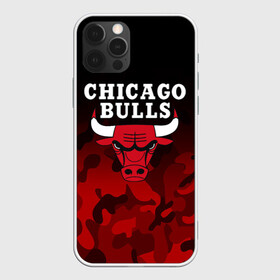 Чехол для iPhone 12 Pro с принтом CHICAGO BULLS | ЧИКАГО БУЛЛС , силикон | область печати: задняя сторона чехла, без боковых панелей | bulls | chicago | chicago bulls | nba | red bulls | usa | америка | быки | нба | сша | чикаго буллс