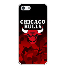 Чехол для iPhone 5/5S матовый с принтом CHICAGO BULLS , Силикон | Область печати: задняя сторона чехла, без боковых панелей | bulls | chicago | chicago bulls | nba | red bulls | usa | америка | быки | нба | сша | чикаго буллс