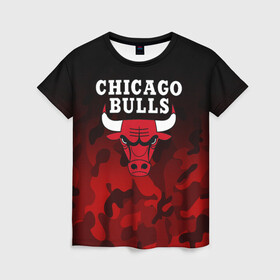 Женская футболка 3D с принтом CHICAGO BULLS | ЧИКАГО БУЛЛС , 100% полиэфир ( синтетическое хлопкоподобное полотно) | прямой крой, круглый вырез горловины, длина до линии бедер | bulls | chicago | chicago bulls | nba | red bulls | usa | америка | быки | нба | сша | чикаго буллс