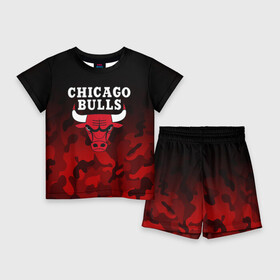 Детский костюм с шортами 3D с принтом CHICAGO BULLS  ЧИКАГО БУЛЛС ,  |  | bulls | chicago | chicago bulls | nba | red bulls | usa | америка | быки | нба | сша | чикаго буллс