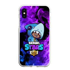 Чехол для iPhone XS Max матовый с принтом Brawl Stars LEON SHARK , Силикон | Область печати: задняя сторона чехла, без боковых панелей | 8 bit | 8 бит | brawl | brawl stars | crow | leon | shark | stars | акула | бравл | бравл старс | браво старс | игра | компьютерная | кров | леон | леон акула | онлайн | старс | шарк