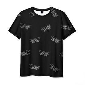 Мужская футболка 3D с принтом Самолеты к бою! , 100% полиэфир | прямой крой, круглый вырез горловины, длина до линии бедер | небо | полет | самолеты