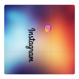 Магнитный плакат 3Х3 с принтом Instagram , Полимерный материал с магнитным слоем | 9 деталей размером 9*9 см | 