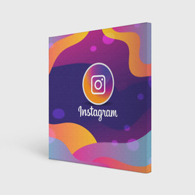 Холст квадратный с принтом INSTAGRAM 2020 , 100% ПВХ |  | insta | instagram | instagramm | social | видео | инста | инстаграм | инстаграмм | приложение | социальная сеть | фото