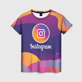 Женская футболка 3D с принтом INSTAGRAM 2020 , 100% полиэфир ( синтетическое хлопкоподобное полотно) | прямой крой, круглый вырез горловины, длина до линии бедер | insta | instagram | instagramm | social | видео | инста | инстаграм | инстаграмм | приложение | социальная сеть | фото
