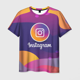 Мужская футболка 3D с принтом INSTAGRAM 2020 , 100% полиэфир | прямой крой, круглый вырез горловины, длина до линии бедер | insta | instagram | instagramm | social | видео | инста | инстаграм | инстаграмм | приложение | социальная сеть | фото