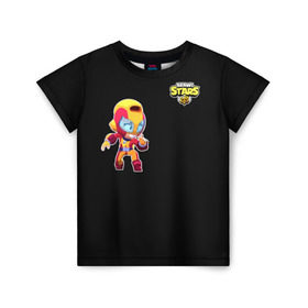 Детская футболка 3D с принтом Brawl Stars (Мах) , 100% гипоаллергенный полиэфир | прямой крой, круглый вырез горловины, длина до линии бедер, чуть спущенное плечо, ткань немного тянется | brawl | moba | stars | supercell | игра | мах