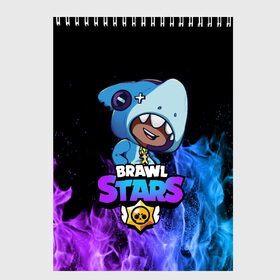 Скетчбук с принтом Brawl Stars LEON SHARK , 100% бумага
 | 48 листов, плотность листов — 100 г/м2, плотность картонной обложки — 250 г/м2. Листы скреплены сверху удобной пружинной спиралью | 8 bit | 8 бит | brawl | brawl stars | crow | leon | shark | stars | акула | бравл | бравл старс | браво старс | игра | компьютерная | кров | леон | леон акула | онлайн | старс | шарк