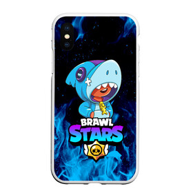 Чехол для iPhone XS Max матовый с принтом BRAWL STARS LEON SHARK , Силикон | Область печати: задняя сторона чехла, без боковых панелей | brawl stars | crow | leon | leon shark | sally leon | shark | stars | акула | берли | ворон | леон | леон акула | спайк | эль примо