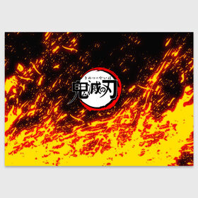 Поздравительная открытка с принтом Kimetsu no Yaiba яркое пламя , 100% бумага | плотность бумаги 280 г/м2, матовая, на обратной стороне линовка и место для марки
 | Тематика изображения на принте: demon slayer | demon slayer: kimetsu no yaiba | kimetsu | kimetsu no yaiba | nezuko | slayer | tanjiro | клинок рассекающий демонов | незуко | танджиро | шинобу кочо