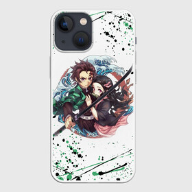 Чехол для iPhone 13 mini с принтом Брызги красок Demon Slayer ,  |  | abstraction | demon slayer | geometry | kimetsu no yaiba | nezuko | shinobu | slayer | tanjiro | zenitsu | абстракция | геометрия | гию томиока | зенитсу | зенитцу | иноске хашибира | клинок рассекающий демонов | не | незуко | неон | соты | 