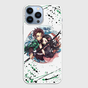 Чехол для iPhone 13 Pro Max с принтом Брызги красок Demon Slayer ,  |  | abstraction | demon slayer | geometry | kimetsu no yaiba | nezuko | shinobu | slayer | tanjiro | zenitsu | абстракция | геометрия | гию томиока | зенитсу | зенитцу | иноске хашибира | клинок рассекающий демонов | не | незуко | неон | соты | 