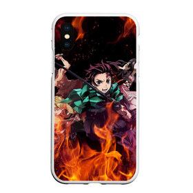 Чехол для iPhone XS Max матовый с принтом KIMETSU NO YAIBA , Силикон | Область печати: задняя сторона чехла, без боковых панелей | demon slayer | demon slayer: kimetsu no yaiba | kimetsu | kimetsu no yaiba | nezuko | slayer | tanjiro | клинок рассекающий демонов | незуко | танджиро | шинобу кочо