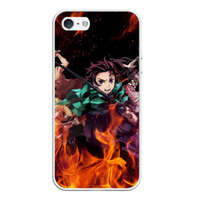 Чехол для iPhone 5/5S матовый с принтом KIMETSU NO YAIBA , Силикон | Область печати: задняя сторона чехла, без боковых панелей | demon slayer | demon slayer: kimetsu no yaiba | kimetsu | kimetsu no yaiba | nezuko | slayer | tanjiro | клинок рассекающий демонов | незуко | танджиро | шинобу кочо