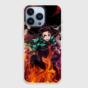 Чехол для iPhone 13 Pro с принтом Kimetsu no Yaiba в огне ,  |  | demon slayer | demon slayer: kimetsu no yaiba | kimetsu | kimetsu no yaiba | nezuko | slayer | tanjiro | клинок рассекающий демонов | незуко | танджиро | шинобу кочо