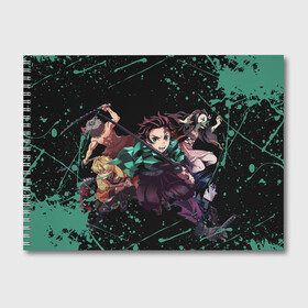 Альбом для рисования с принтом DEMON SLAYER KIMETSU NO YAIBA КЛИНОК РАССЕКАЮЩИЙ ДЕМОНОВ , 100% бумага
 | матовая бумага, плотность 200 мг. | demon slayer | kimetsu no yaiba | nezuko | shinobu | slayer | tanjiro | zenitsu | гию томиока | зенитсу | зенитцу | иноске хашибира | клинок рассекающий демонов | незуко | танджиро | шинобу кочо