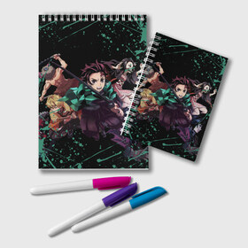 Блокнот с принтом DEMON SLAYER KIMETSU NO YAIBA КЛИНОК РАССЕКАЮЩИЙ ДЕМОНОВ , 100% бумага | 48 листов, плотность листов — 60 г/м2, плотность картонной обложки — 250 г/м2. Листы скреплены удобной пружинной спиралью. Цвет линий — светло-серый
 | Тематика изображения на принте: demon slayer | kimetsu no yaiba | nezuko | shinobu | slayer | tanjiro | zenitsu | гию томиока | зенитсу | зенитцу | иноске хашибира | клинок рассекающий демонов | незуко | танджиро | шинобу кочо