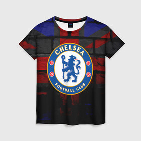 Женская футболка 3D с принтом Chelsea , 100% полиэфир ( синтетическое хлопкоподобное полотно) | прямой крой, круглый вырез горловины, длина до линии бедер | chelsea | англия | футбол | челси