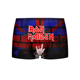 Мужские трусы 3D с принтом Iron Maiden , 50% хлопок, 50% полиэстер | классическая посадка, на поясе мягкая тканевая резинка | iron maiden | англия | британия | металл | музыка | рок