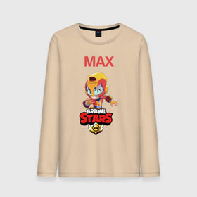 Мужской лонгслив хлопок с принтом BRAWL STARS MAX. , 100% хлопок |  | bib | brawl stars | bull | colt | crow | leon | leon shark | max | moba | sally leon | shark | акула | берли | биби | бравл старс | ворон | жанр | игра | кольт | леон | леон акула | макс | нита | спайк | шелли