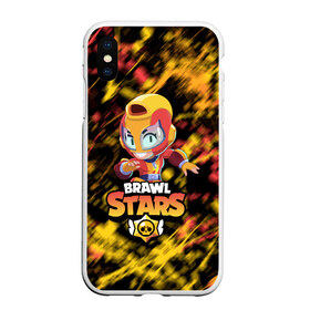 Чехол для iPhone XS Max матовый с принтом BRAWL STARS MAX , Силикон | Область печати: задняя сторона чехла, без боковых панелей | bib | brawl stars | bull | colt | crow | leon | leon shark | max | moba | sally leon | shark | акула | берли | биби | бравл старс | ворон | жанр | игра | кольт | леон | леон акула | макс | нита | спайк | шелли