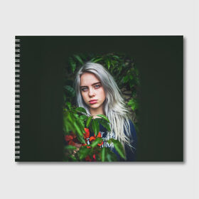 Альбом для рисования с принтом BILLIE EILISH , 100% бумага
 | матовая бумага, плотность 200 мг. | ayelish | bad guy | bellyache | bilie eilish | bilie elish | billie | billie eilish | eilish | electronic | elish | music | били айлиш | билли айлиш | эйлиш | элиш